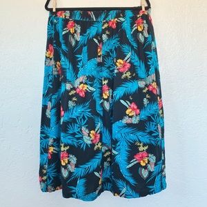 Maggie McNaugton Black & Blue Tropical Skirt
